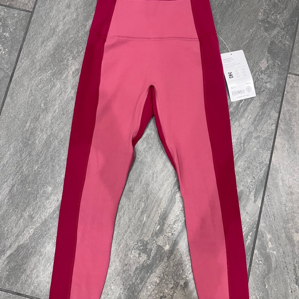 Athleta Pink and Red Leggings